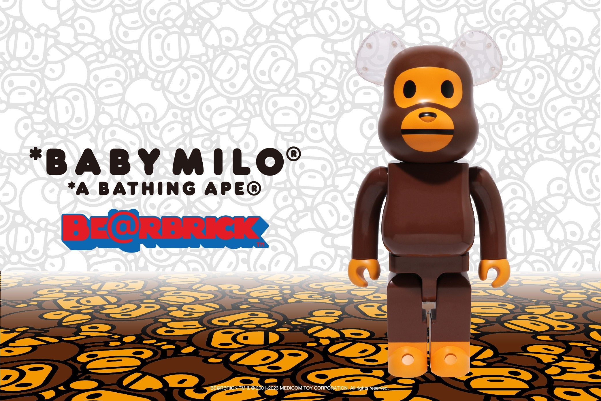 bape ベアブリック　MILO(R) EAR CLEAR Ver400％ BABY MILO EAR CLEAR VER. BE@RBRICK – eu.bape.com