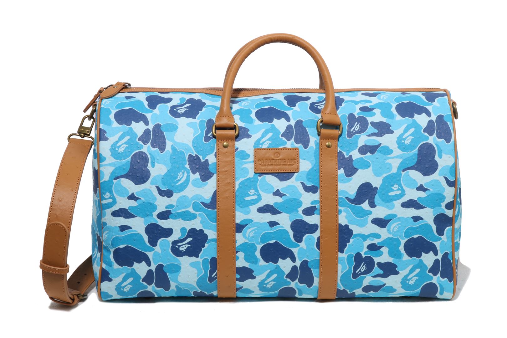 ABC CAMO PU OSTRICH BOSTON BAG – eu.bape.com
