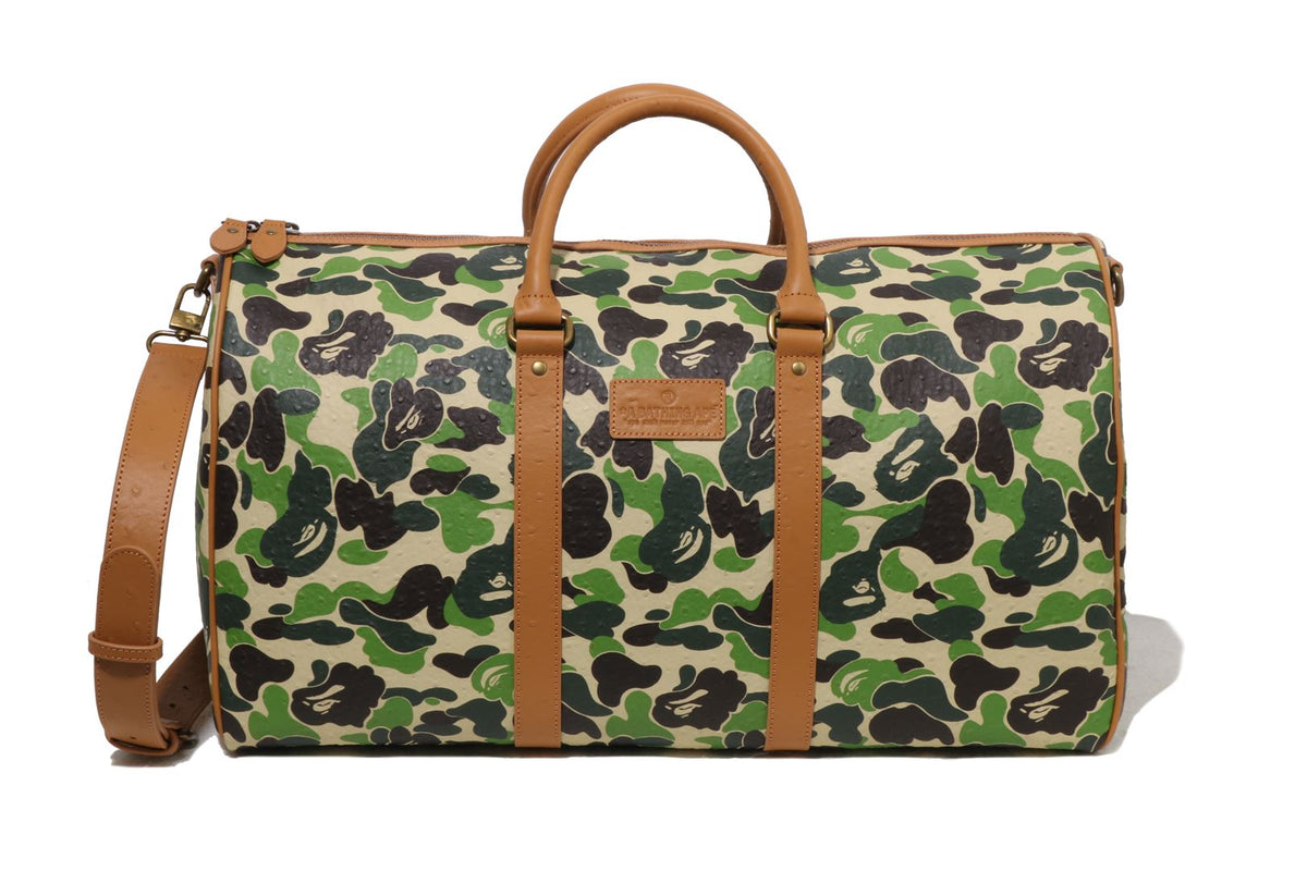 ABC CAMO PU OSTRICH BOSTON BAG