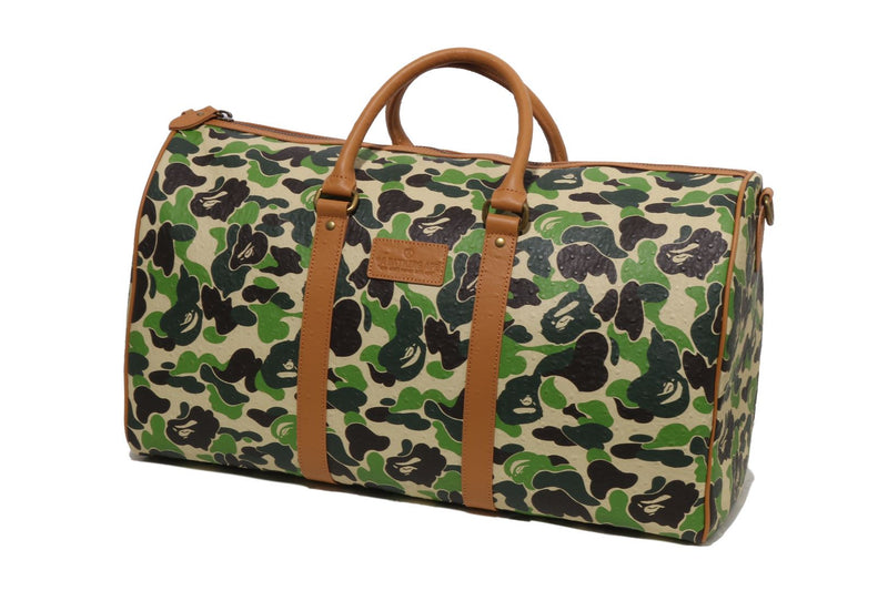 ABC CAMO PU OSTRICH BOSTON BAG