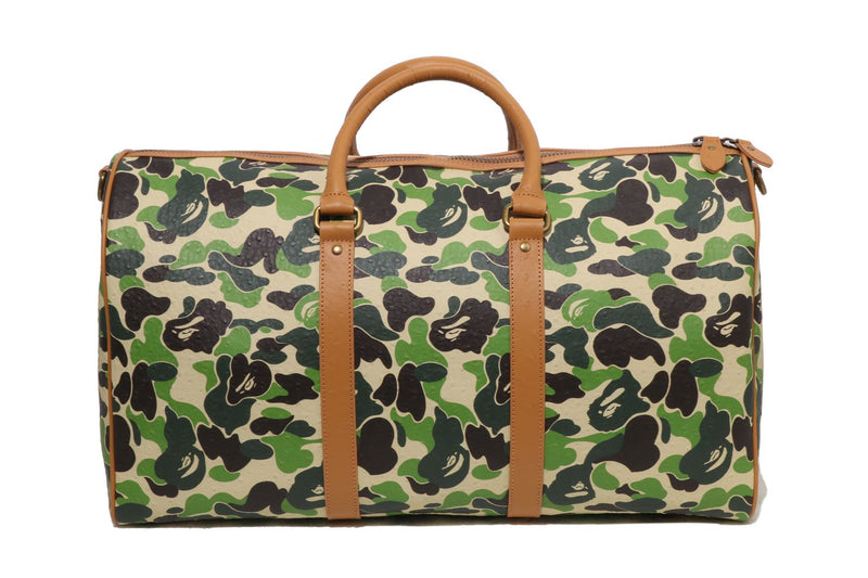 ABC CAMO PU OSTRICH BOSTON BAG