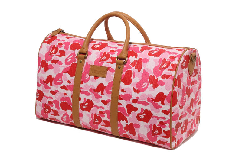 ABC CAMO PU OSTRICH BOSTON BAG