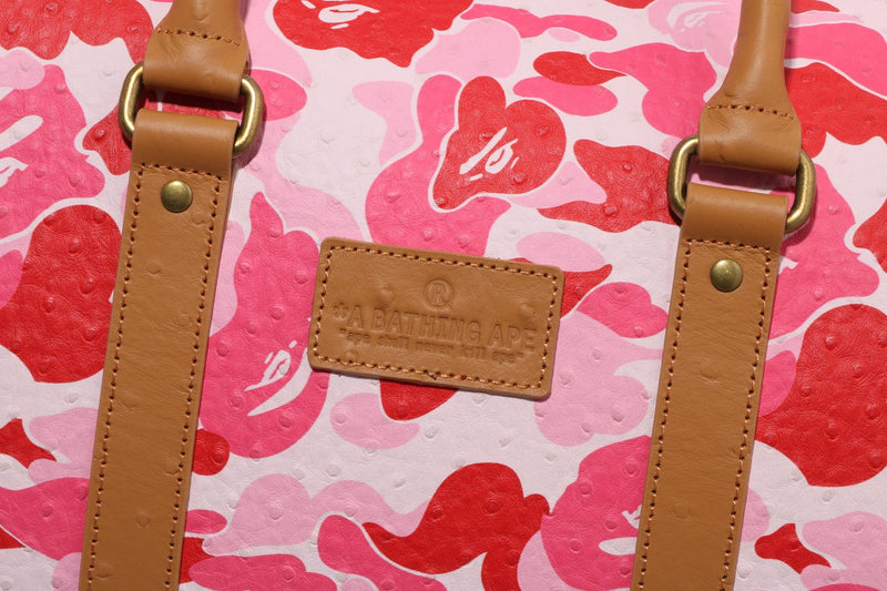 ABC CAMO PU OSTRICH BOSTON BAG