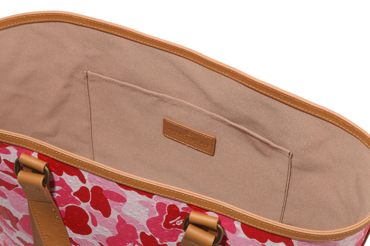 ABC CAMO PU OSTRICH TOTE BAG