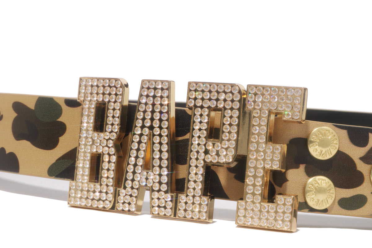 1ST CAMO BAPE LEATHER BELT