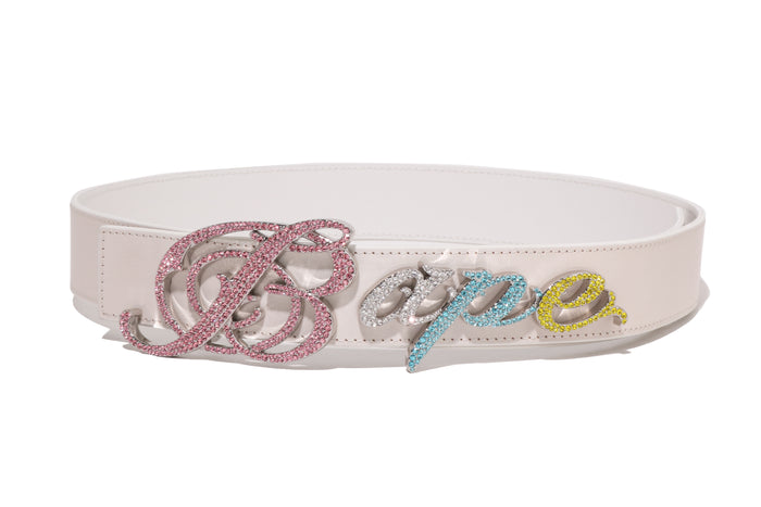 BAPE LOGO BELT W/ RHINESTONES