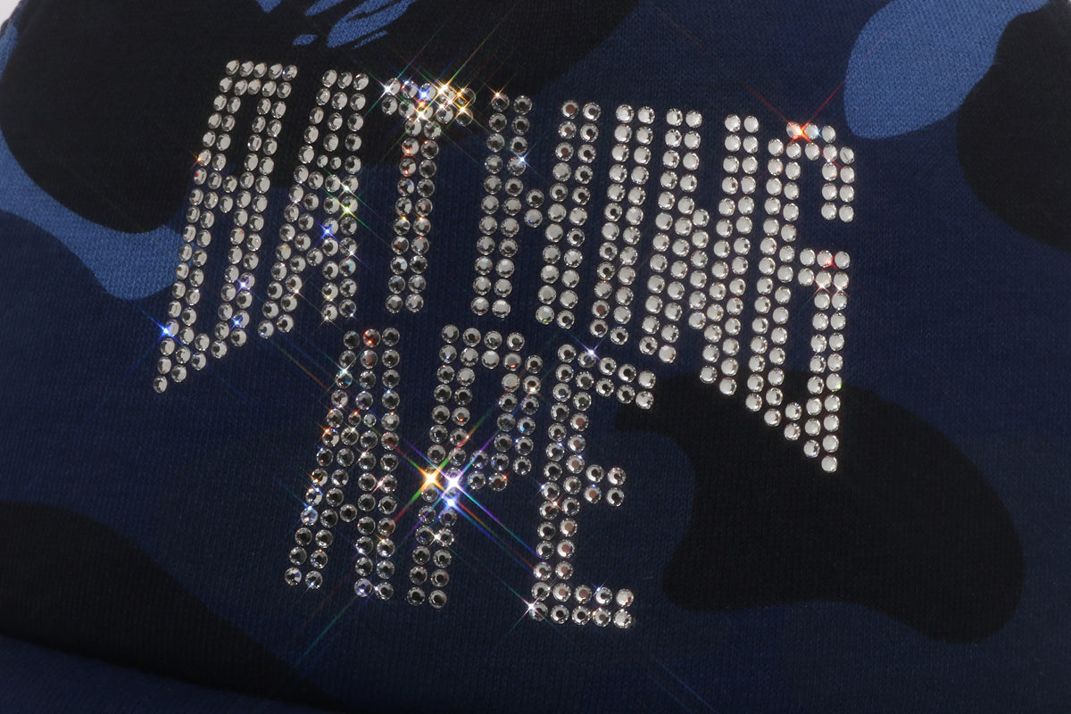 COLOR CAMO CRYSTAL BATHING APE LOGO MESH CAP LADIES