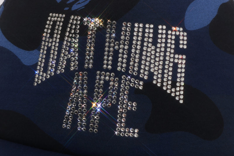 COLOR CAMO CRYSTAL BATHING APE LOGO MESH CAP LADIES