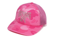 COLOR CAMO CRYSTAL BATHING APE LOGO MESH CAP LADIES