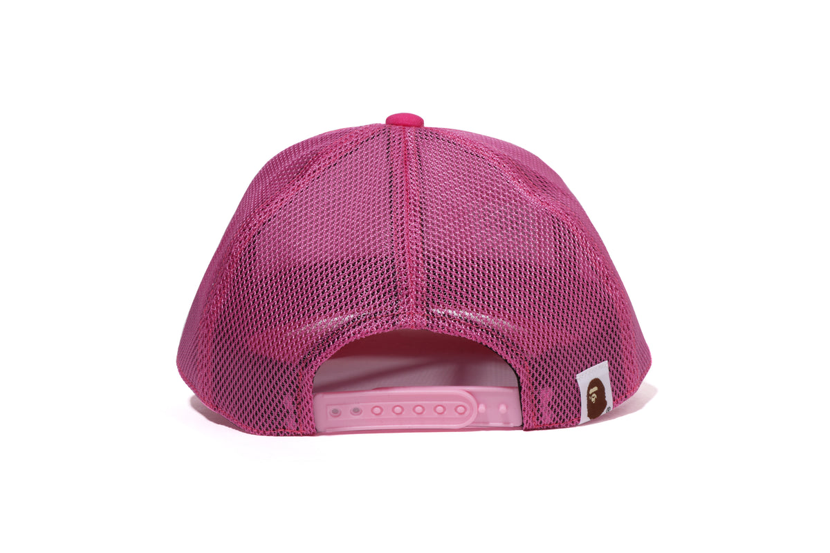 COLOR CAMO CRYSTAL BATHING APE LOGO MESH CAP LADIES