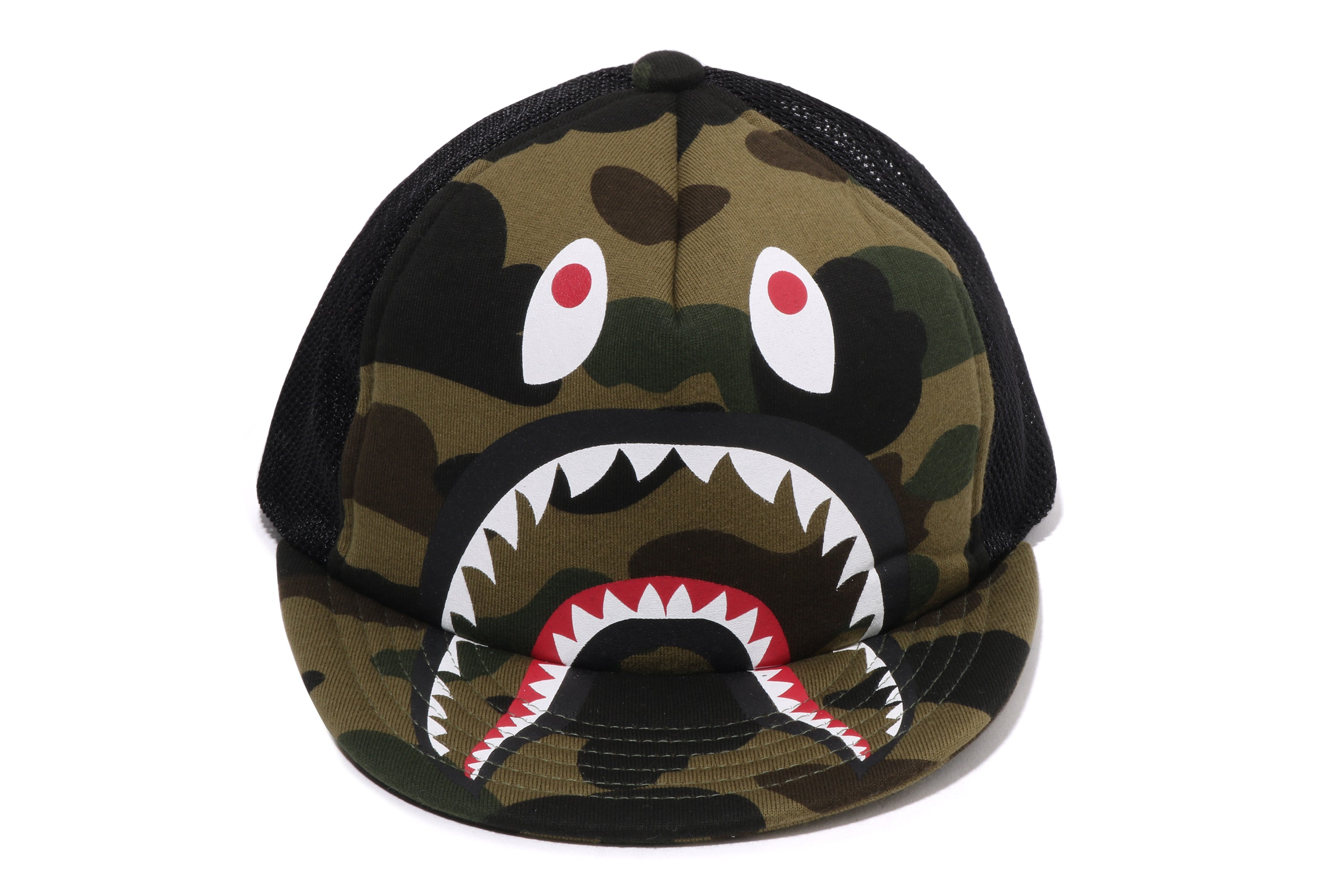 1ST CAMO SHARK MESH CAP KIDS – eu.bape.com