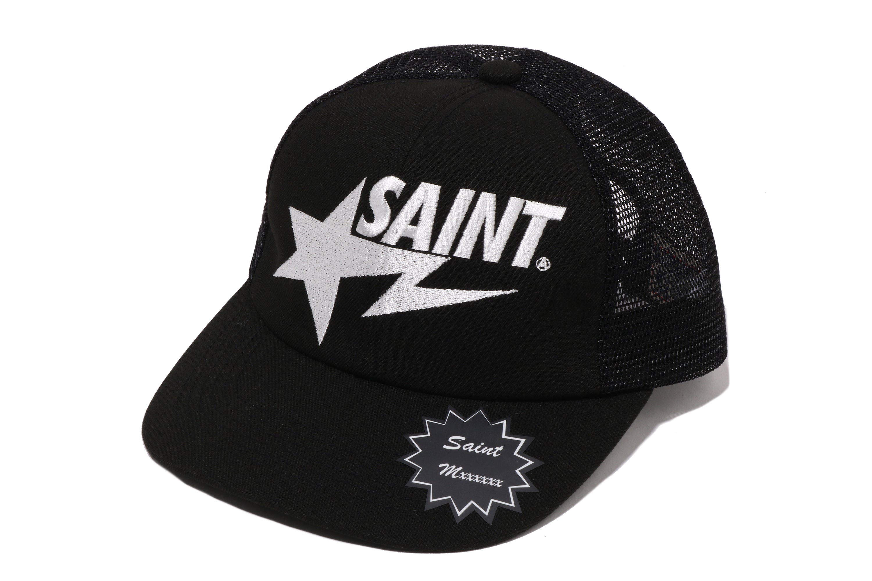 黒夢 × SAINT Mxxxxxx コラボキャップ Mesh Cap BAPE X SAINT MXXXXXX SAINT STA MESH CAP BLACK – eu.bape.com