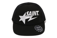 BAPE X SAINT MXXXXXX SAINT STA MESH CAP BLACK