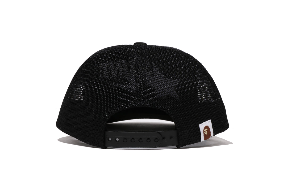 BAPE X SAINT MXXXXXX SAINT STA MESH CAP BLACK