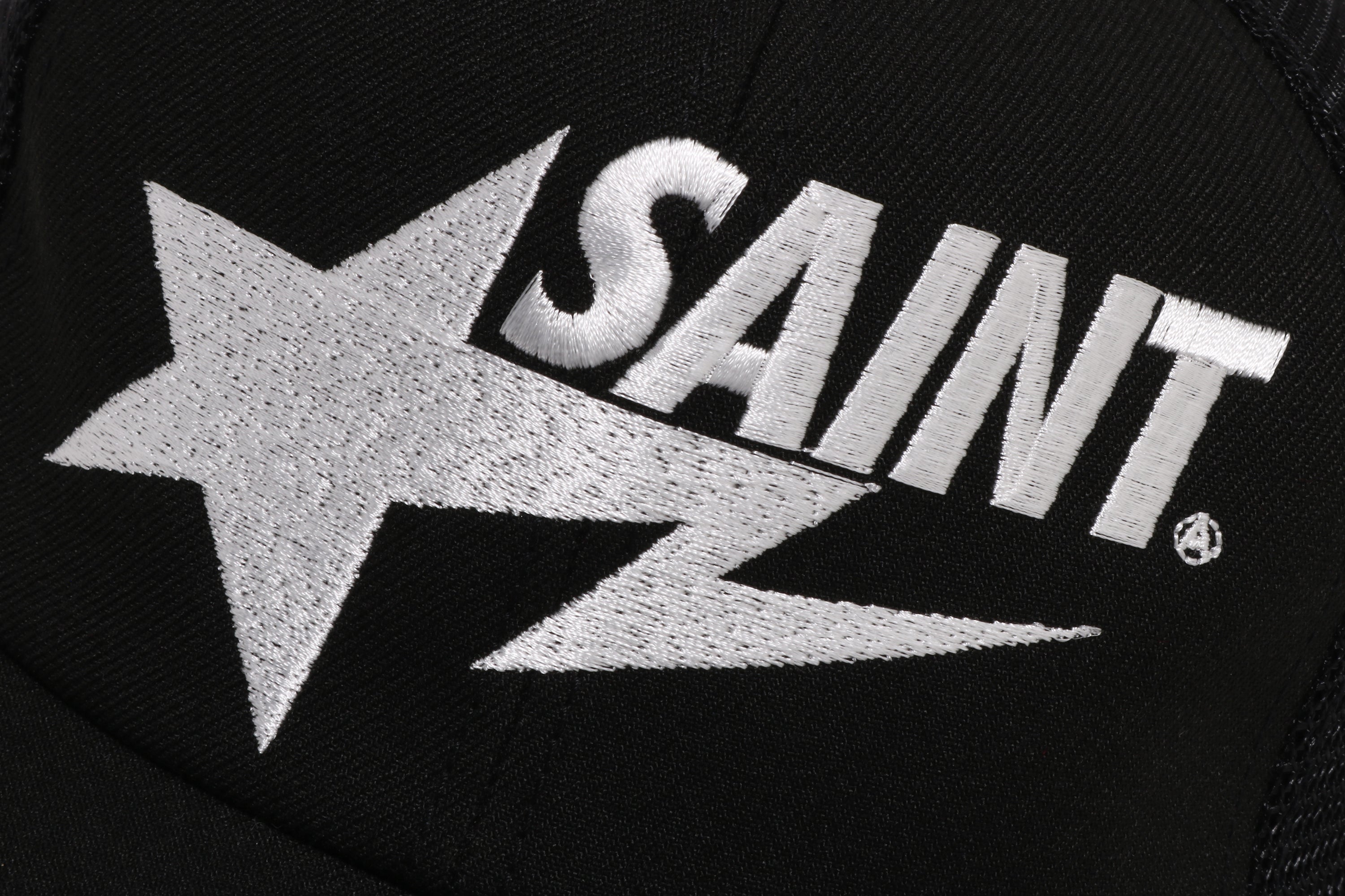 BAPE X SAINT MXXXXXX SAINT STA MESH CAP BLACK – eu.bape.com