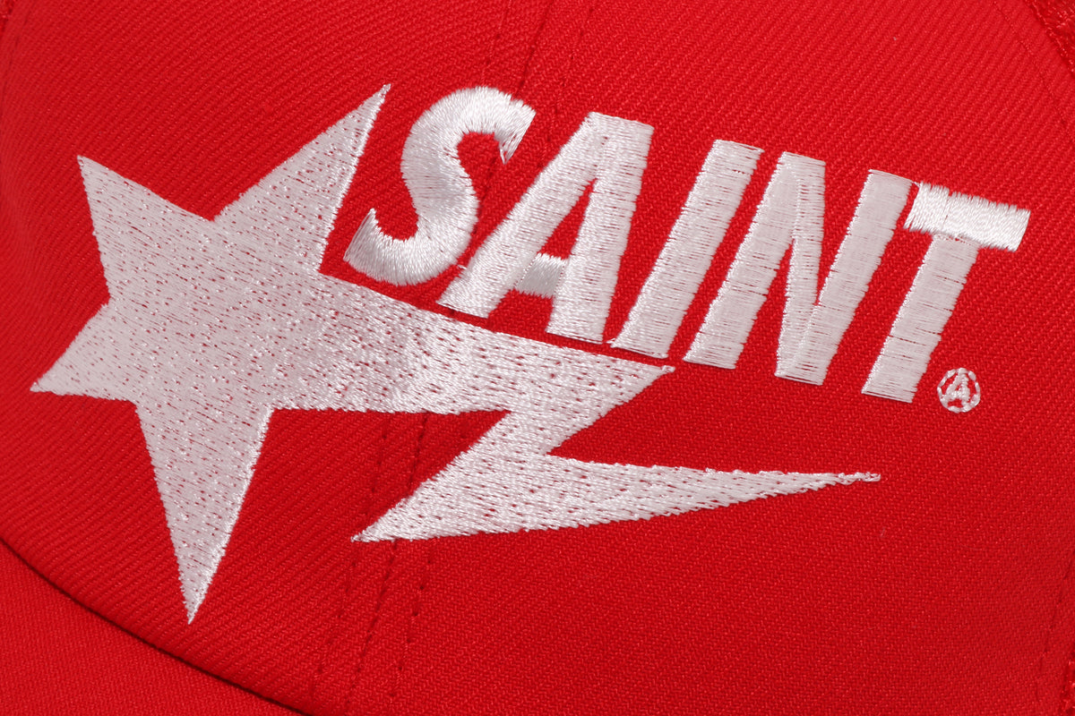 BAPE X SAINT MXXXXXX SAINT STA MESH CAP RED