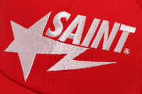 BAPE X SAINT MXXXXXX SAINT STA MESH CAP RED