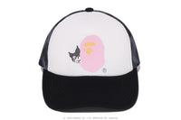 BAPE X KUROMI ABC CAMO MESH CAP