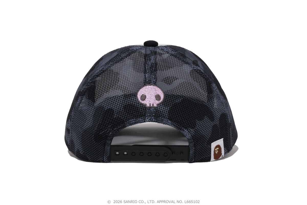 BAPE X KUROMI ABC CAMO MESH CAP