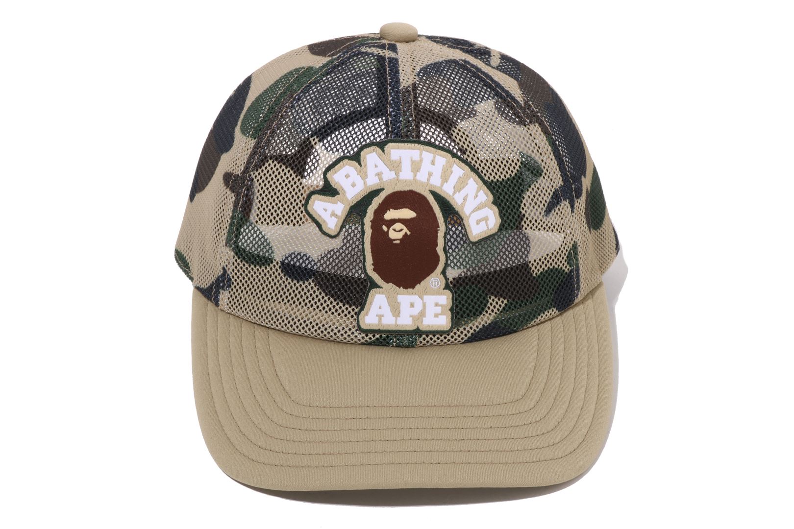 1ST CAMO COLLEGE PATCHED MESH CAP – eu.bape.com