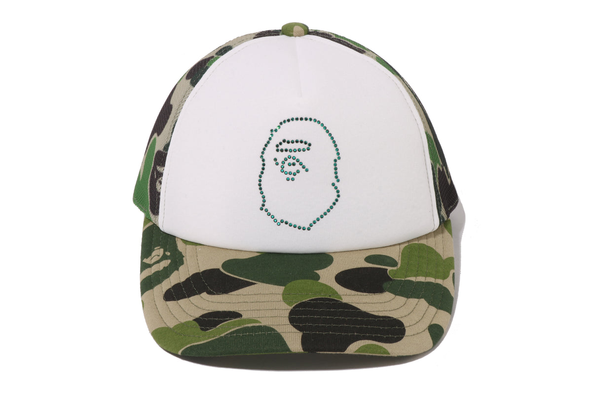 ABC CAMO CRYSTAL STONE MESH CAP LADIES