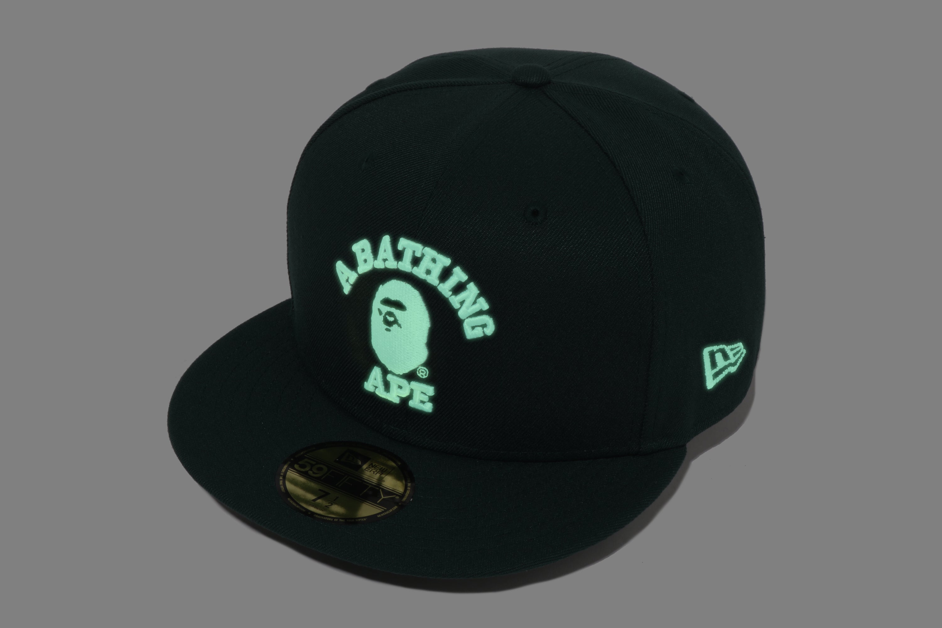 GLOW IN THE DARK COLLEGE NEW ERA 59FIFTY CAP – eu.bape.com