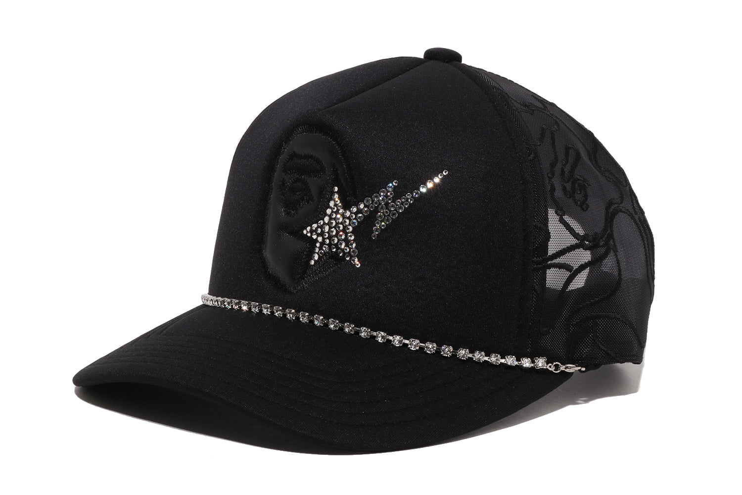 APE HEAD CRYSTAL MESH CAP – eu.bape.com