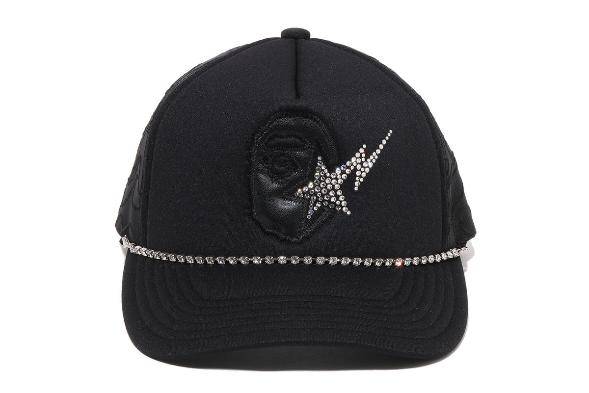 APE HEAD CRYSTAL MESH CAP