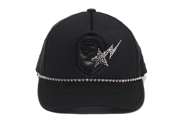 APE HEAD CRYSTAL MESH CAP