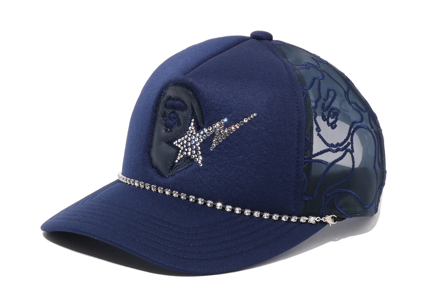APE HEAD CRYSTAL MESH CAP – eu.bape.com