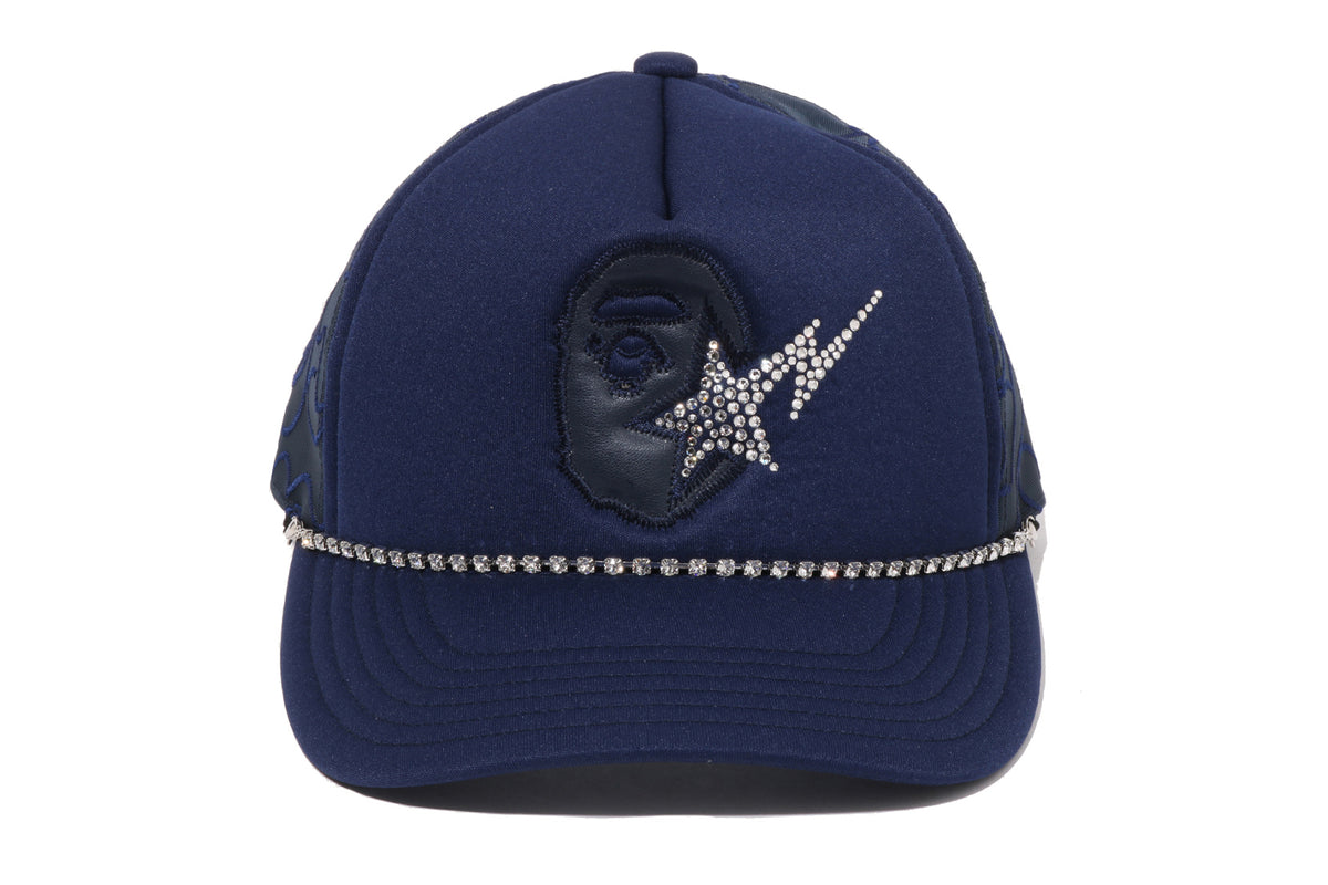 APE HEAD CRYSTAL MESH CAP