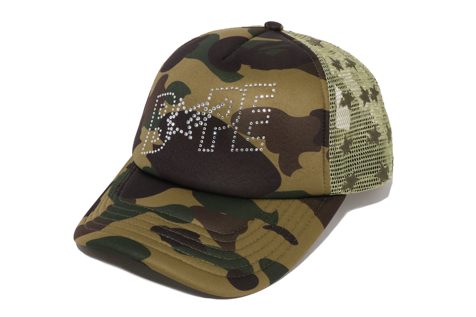 1ST CAMO CRYSTAL STONE BAPE STA LOGO MESH CAP LADIES – eu.bape.com
