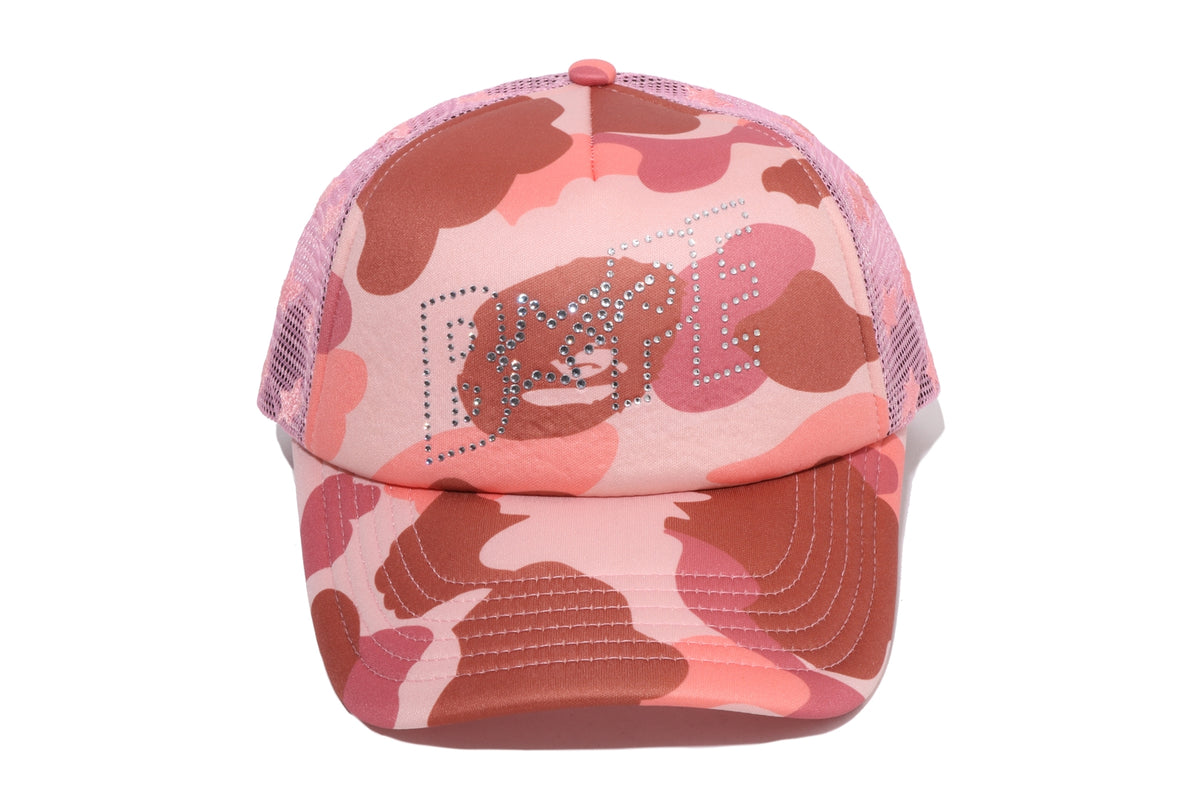 1ST CAMO CRYSTAL STONE BAPE STA LOGO MESH CAP LADIES