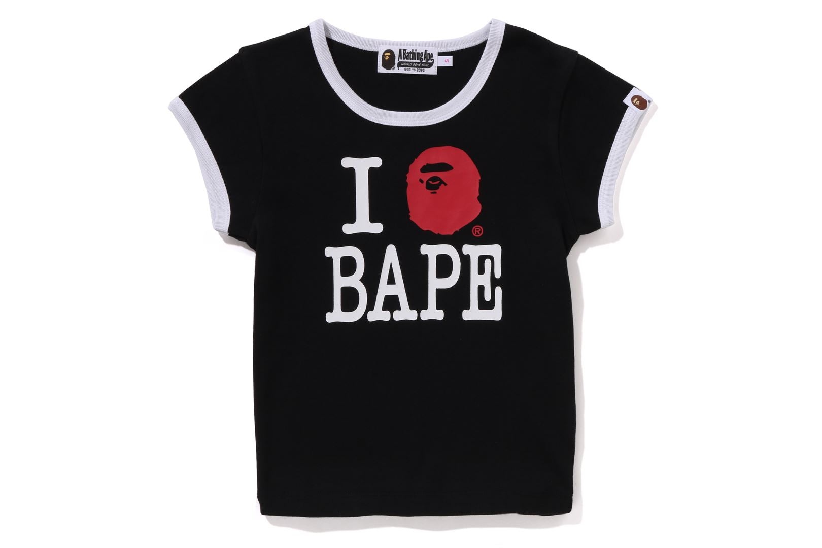 A Bathing Ape Baby Milo T Shirt Puff Paint Streetwear popular Graphic Tee Short Sleeve S