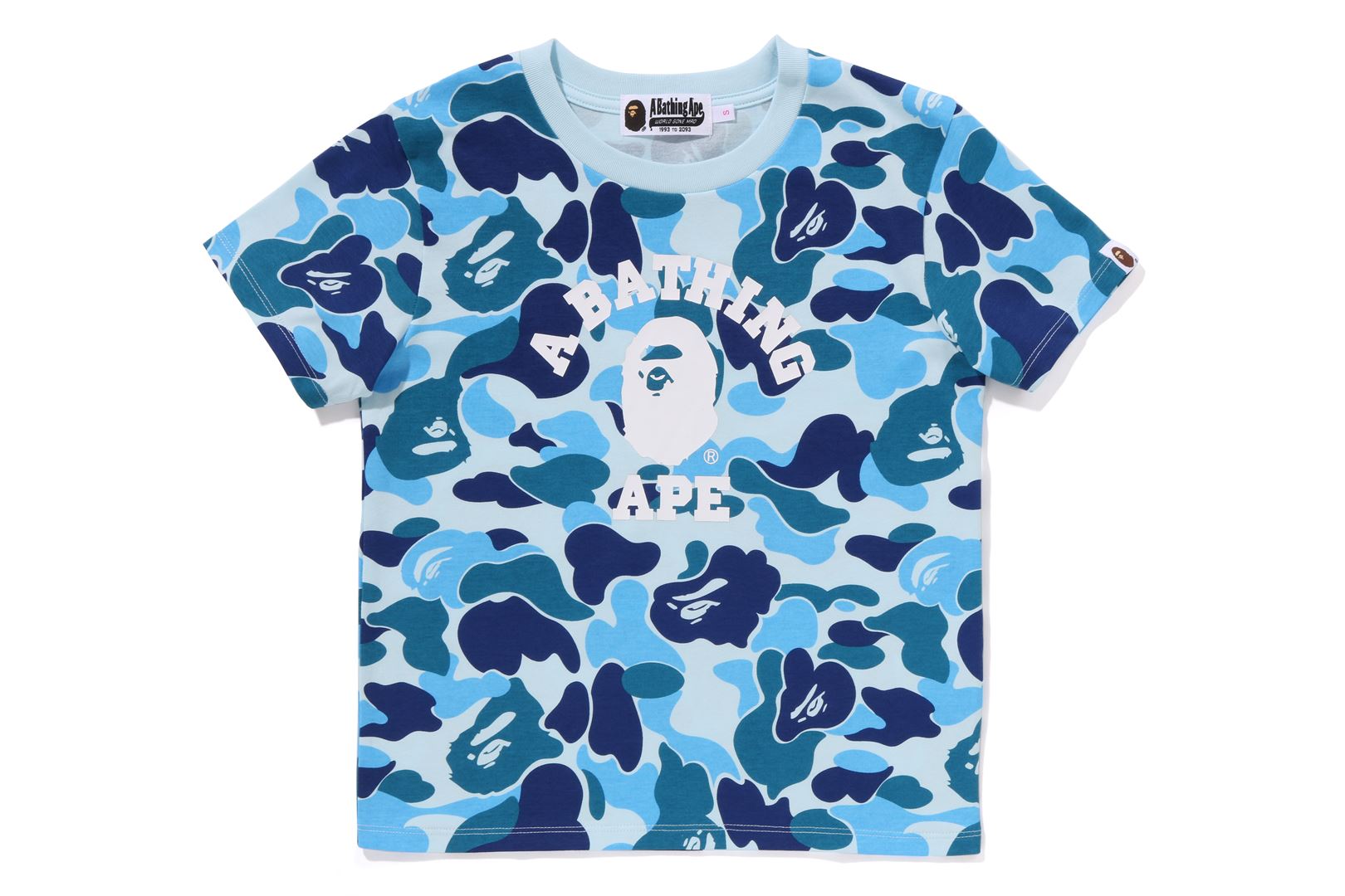 Bathing ape blue camo shirt hotsell