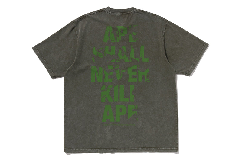 APE HEAD HEAVY WASHED RELAXED FIT TEE