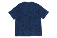 INDIGO DYED CLOUD CAMO COLLEGE RELAXED FIT TEE