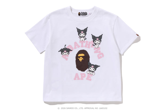 BAPE X KUROMI COLLEGE MINI TEE LADIES