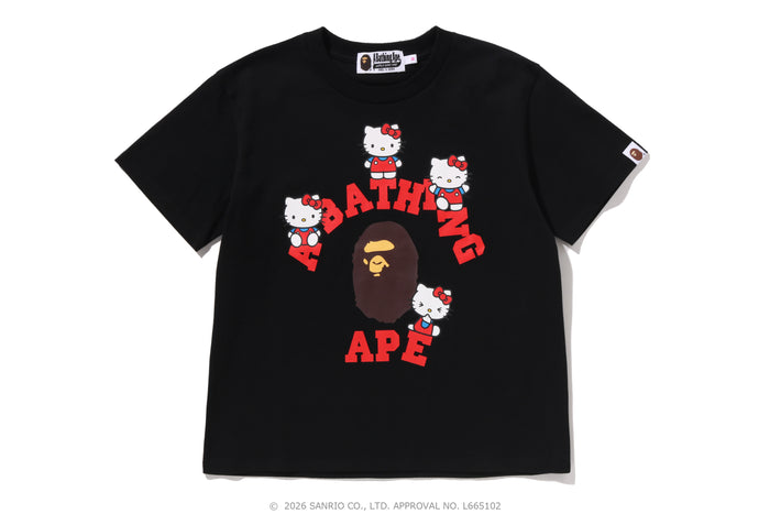 BAPE X HELLO KITTY COLLEGE MINI TEE LADIES