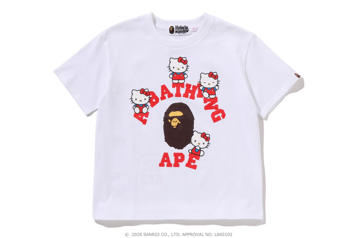 BAPE X HELLO KITTY COLLEGE MINI TEE LADIES