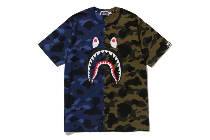 SPLIT CAMO SHARK TEE