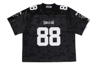 SOLID CAMO MULTI LOGO RELAXED FIT FOOTBALL JERSEY TEE