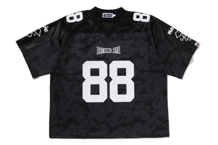 SOLID CAMO MULTI LOGO RELAXED FIT FOOTBALL JERSEY TEE
