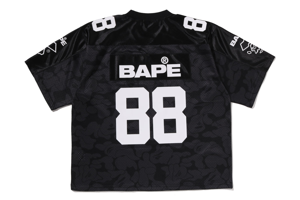 SOLID CAMO MULTI LOGO RELAXED FIT FOOTBALL JERSEY TEE