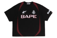 HEAVY WASH HAND DRAW FOOTBALL MULTI LOGO RELAXED FIT TEE