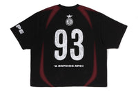 HEAVY WASH HAND DRAW FOOTBALL MULTI LOGO RELAXED FIT TEE
