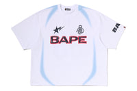 HEAVY WASH HAND DRAW FOOTBALL MULTI LOGO RELAXED FIT TEE