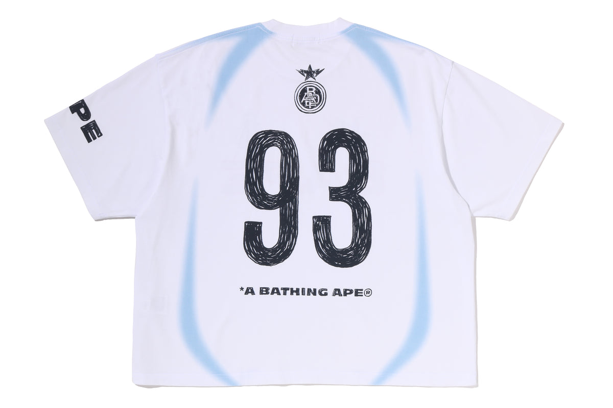 HEAVY WASH HAND DRAW FOOTBALL MULTI LOGO RELAXED FIT TEE