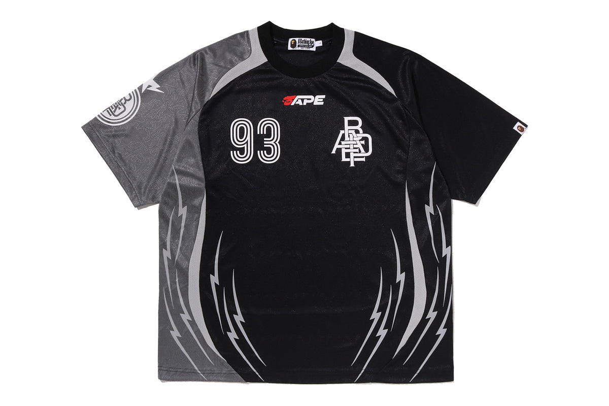 APA FRAME PATTERN MULTI LOGO RELAXED FIT FOOTBALL JERSEY