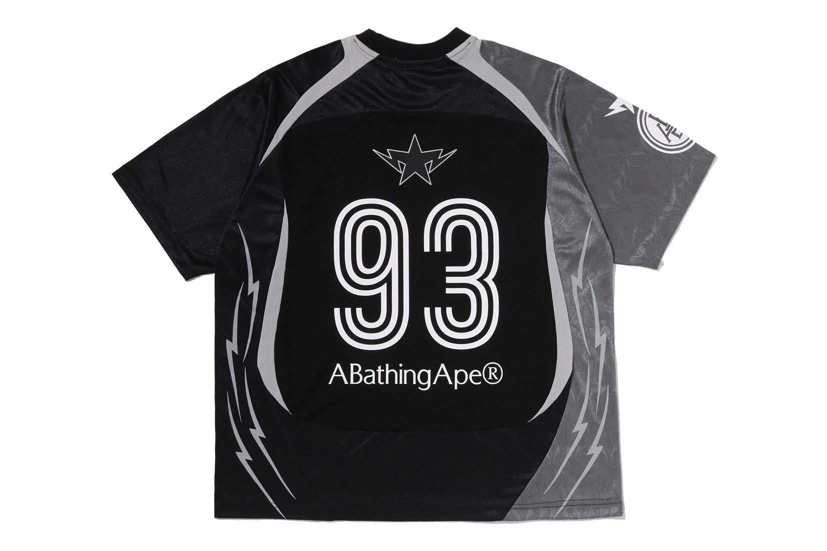 APA FRAME PATTERN MULTI LOGO RELAXED FIT FOOTBALL JERSEY – eu.bape.com